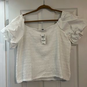 NWT Women’s 0X International Concepts Tufted Off-the-Shoulder Top